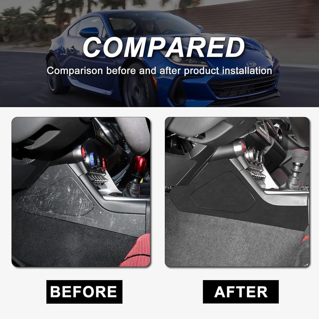 KUNGKIC for Toyota GR86 Subaru BRZ 2021 2022 2023 2024 2025 Center Console Side Panel Cover 9002 Color Italian Suede Sticker Protector Interior