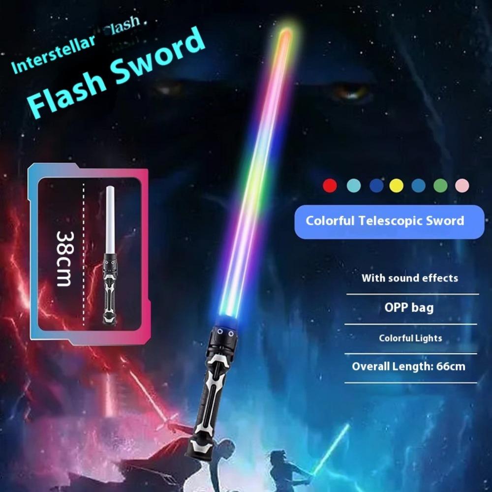 

Лазерный меч два в одном семицветный выдвижной трансформирующийся световой меч Звездные войны детская игрушка для торговой палатки ночной рынок взрыв