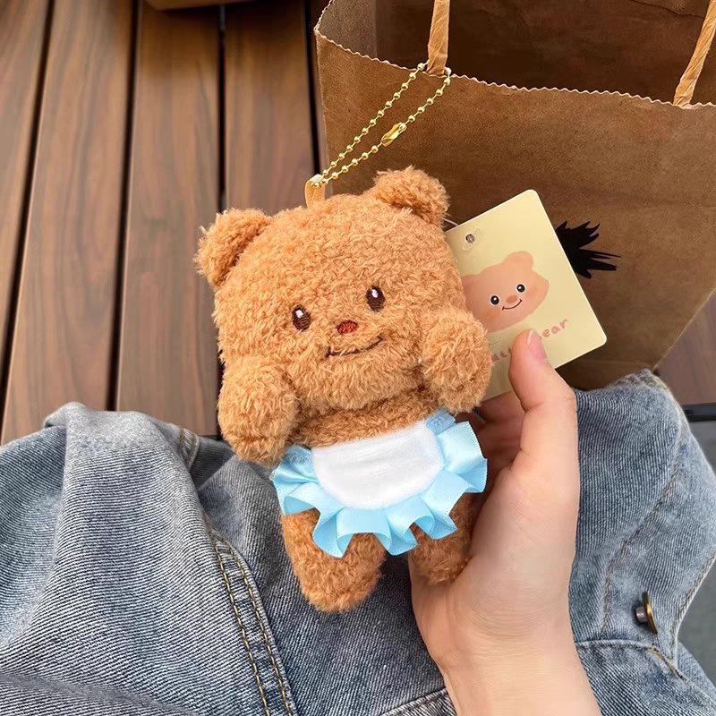 

Плюшевая кукла Масляный Медведь: Милый кулон для рюкзака и брелок - Идеальный праздничный подарок для девочек и пар 12cm