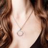 Stainless Steel Beautiful Jewel Accessory Pendant Chain Replacement Compatible for Misfit Shine 2 NecklaceRose Red