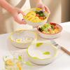 Nordic Style Eco-Friendly Carved Cartoon Ceramic Bowls & Dinnerware Set-Salad Dessert Yogurt & Fruit Cake Plates