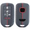 5 Button Silicone Remote Key Ring Case Cover Shell Holder Protector For Honda Passport CRV Pilot Accord Civic HRV 2016-2021