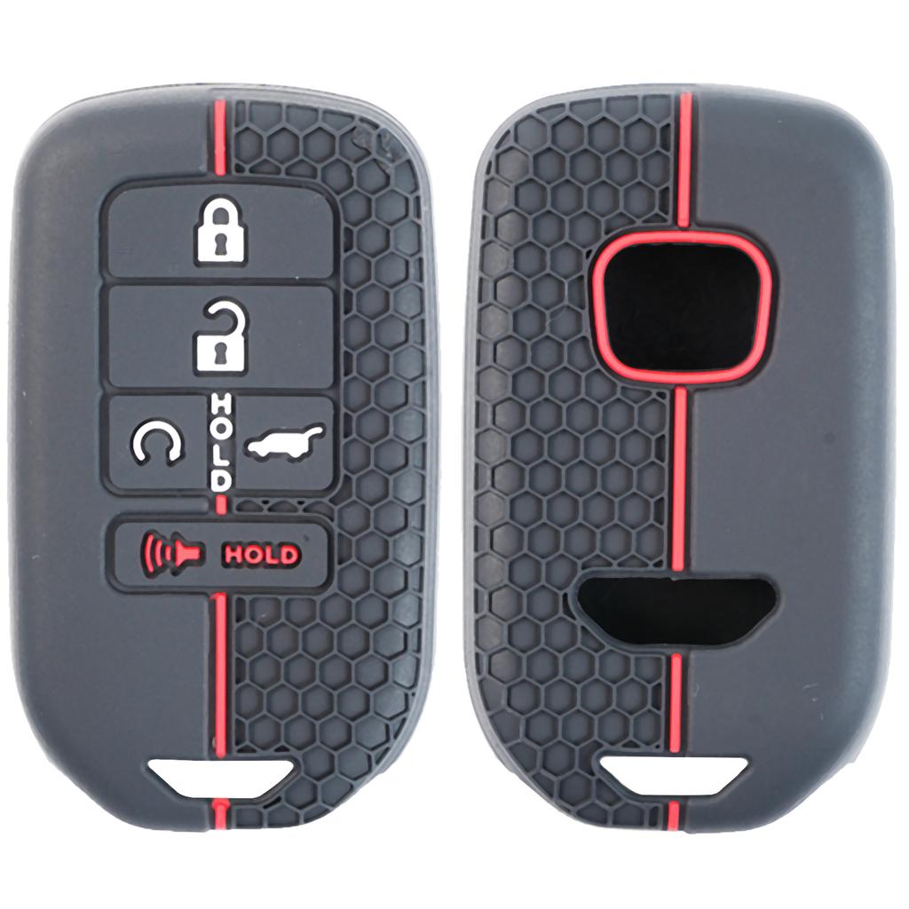 5 Button Silicone Remote Key Ring Case Cover Shell Holder Protector For Honda Passport CRV Pilot Accord Civic HRV 2016-2021