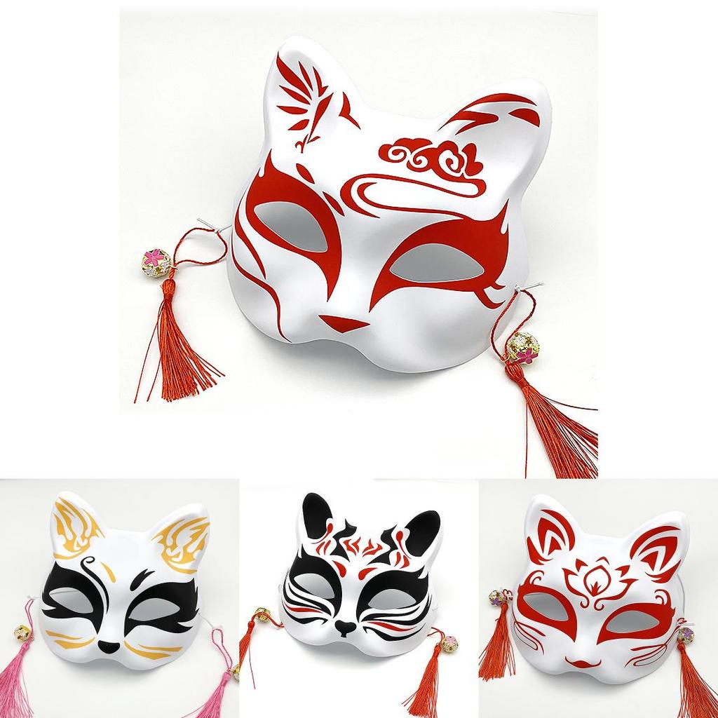 Halloween Handcrafted Fox Half Face Mask For Cosplay And Costume Party