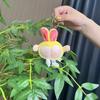 Bunny Fluffy Peach Ear Plush Keychain Cute Dog Design Fun Accessory For Purses