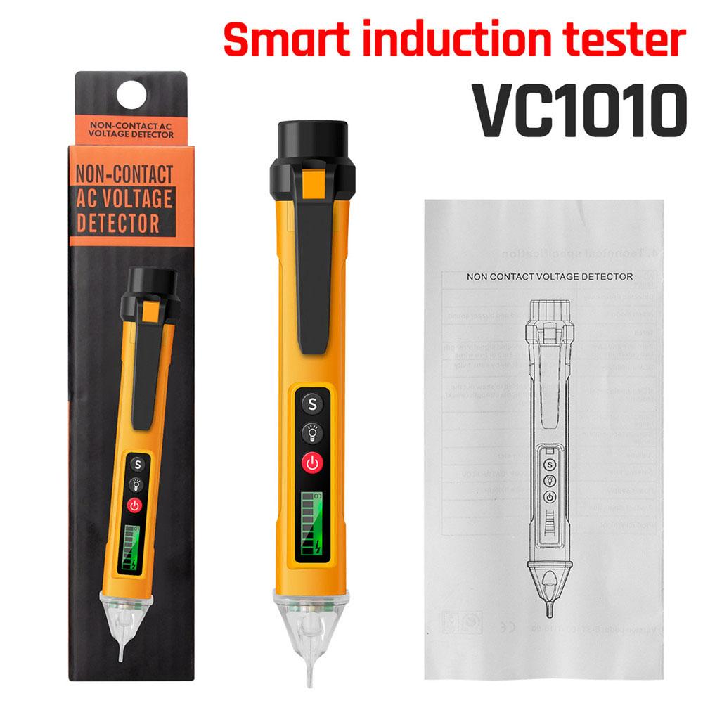 

VC1010 digital display intelligent AC/DC voltage measuring pen intelligent recognition circuit, sound and light alarm жовтий