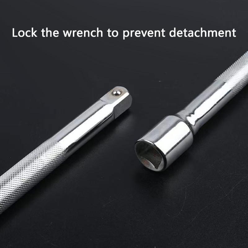 50cm 1/2Inch Drive Socket Extension Bar Wrench Ratchet Extension Metal Tool For Tight Space And Deep Access