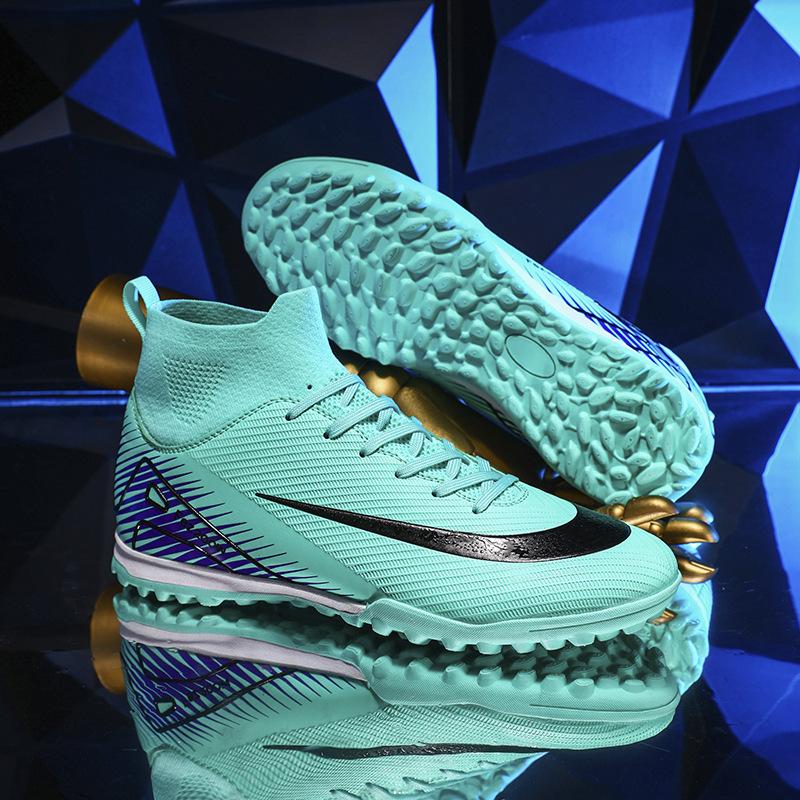 High-Top Football Shoes Tf Broken Nails Artificial Turf Ag Nails Boys And Girls Teenagers Students Sports Training Shoes