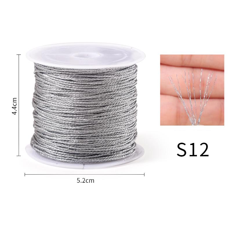 Gold Silver Embroidery Thread Durable Overlocking Sewing Machine Threads Cross Stitch Strong Thread Handmade Sewing Materia