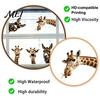 Funny Giraffe Donkey Window Decor Static Cling, Removable Farm Animal Glass Non Adhesive Stickers for Home Decal Kitchen Guest Room, Cute Prank
