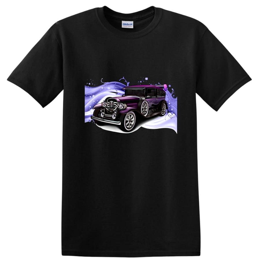 Classic Purple Hot Rod T Shirt Vintage Car Design Graphic Tee Retro Automotive XS