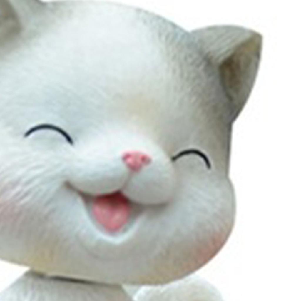 Car Dashboard Lucky Cat Decor Resin Shaking Head Cat Ornament Cute Cartoon Dancing Toy Figurines for Auto Interior