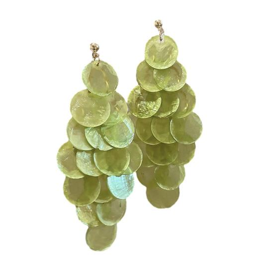 1 Pair Long Style Multi-Layer Drop Earrings Translucent Metal Needle Design Artificial Crystal