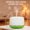 500ml Ultrasonic Air Humidifier Bedroom Aroma Diffuser with Remote Control, Auto-off and 7 Colors Light Bedside Table Light