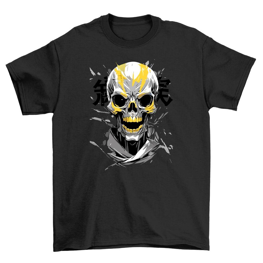 Scary Anime Skull T-shirt - Funny and Bone-Chilling! Unleash Your Inner Darkness