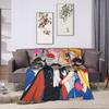 S-SAILOR Anime M-MOON Flannel Blanket Winter  Warm Bedding Throws for Kids Home Decor Graphic Bedspread Sofa Bed Cover