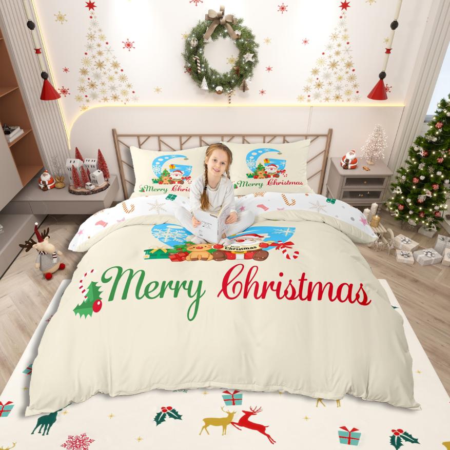 Comforter Homewish Colorful Letter Monogrammed Theme Bedding Setmerry Christmas Bed Set For Girls Boys