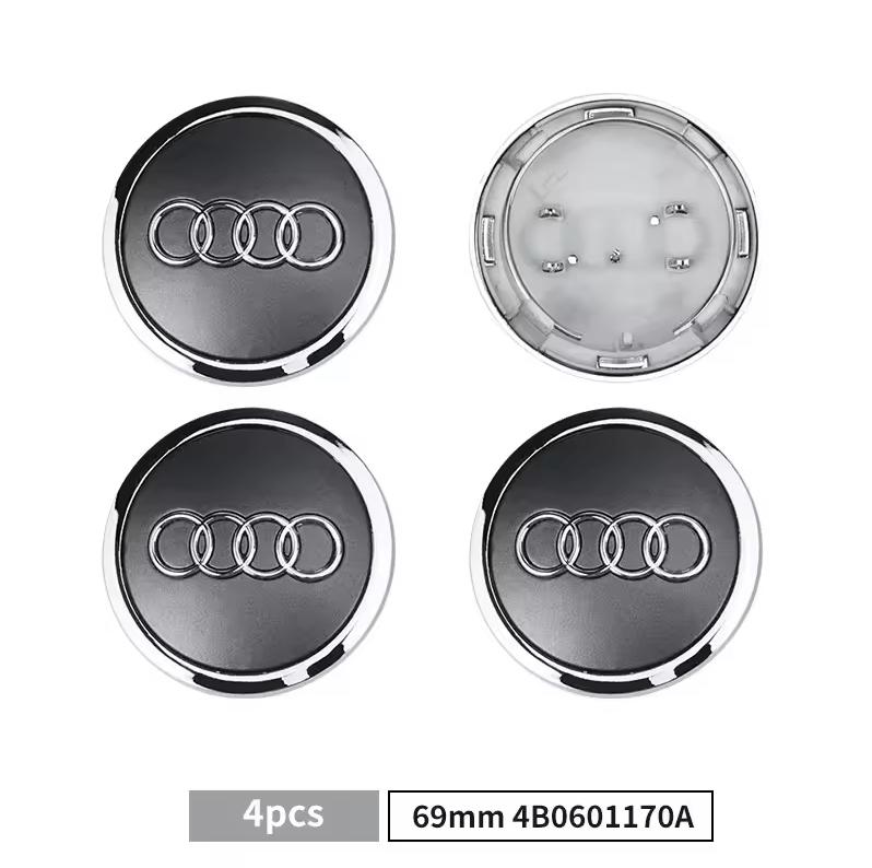 4 Stück 60mm 61mm 68mm 69mm Audi Radkappen Auto Radnabenabdeckungen Für Audi A1 A2 A3 A4 A5 A6 A7 A8 S3 S6 Q3 Q5 Q7 Zubehör