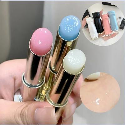 Balsami Labbra Colorati Idratanti Gatto Bianco Nero Anti-secchezza e Screpolature Sbiadiscono le Linee delle Labbra Rossetti Idratanti per Studenti Blu Rosa Nude