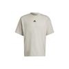 adidas T Shirts Men's Beige Gray Crew Neck Moderate Straight Fit H65780