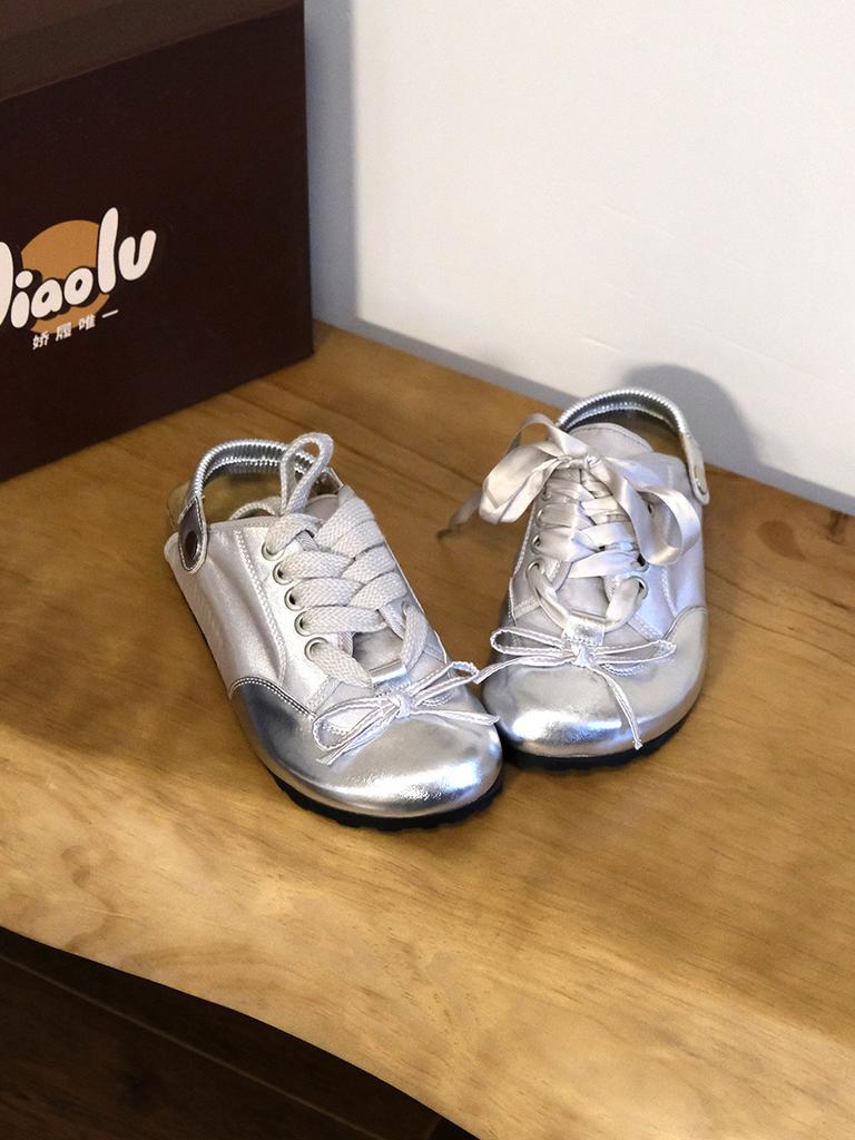 UglyCute Flat Shoes Round Head Back Trip Bow Fashion Lightweight Comfortable Non-slip Breathable Wear-resistant Women's Sandals