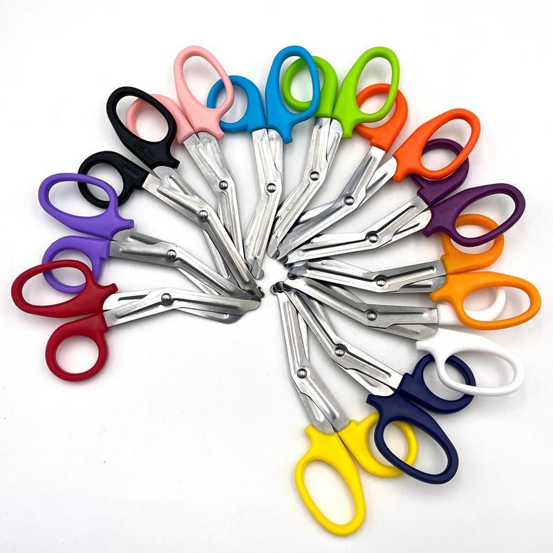 Military Spec Stainless Steel Serrated Shears: Outdoor First Aid, Canvas, Plaster, and Gauze Scissors