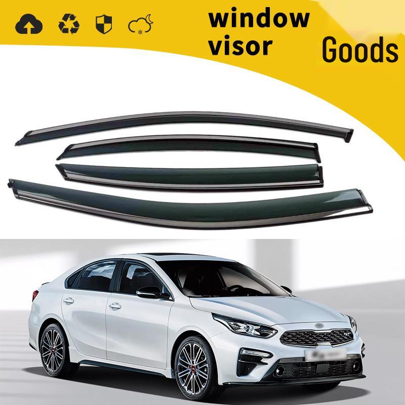 Kia K-Series (2011-2020) Car Door Rain Visor, Window Eyebrow for All-Weather Protection and Styling