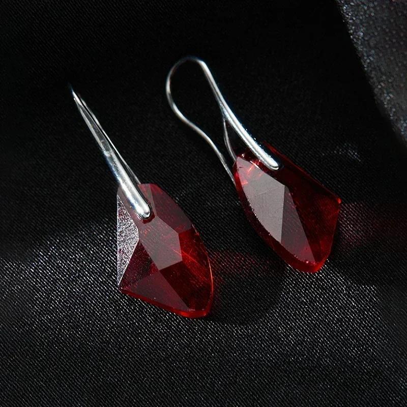 

New Shiny Colorful Cubic Zirconia Geometric Pendant Earrings Women s Elegant Retro Earrings Holiday Party Zircon Gifts earrings