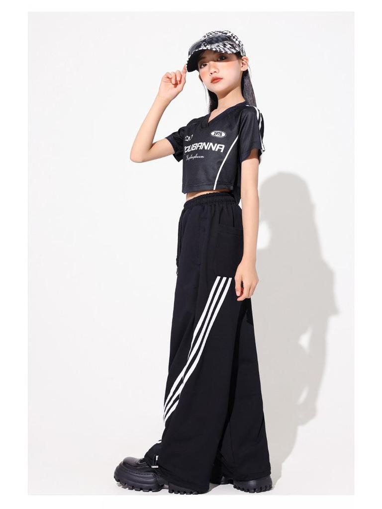 Kinder Streetdance Hip-Hop Jazz Bühnenkostüm und Trainingsoutfit