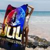 1pc Rapper JuL Music Album Cover L-LOL Printed Beach Towel Mountain Climbing Yoga Beach Swimming Running Absorbent Soft Towel