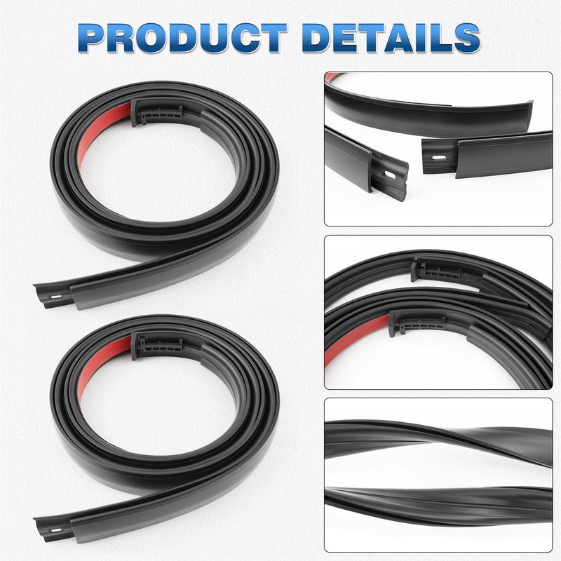 1.32m 2PCS Rubber Car Roof Drip Finish Moulding Seal Strips Weatherstrip for Toyota Tundra Double Cab 2007- 75551-0C050