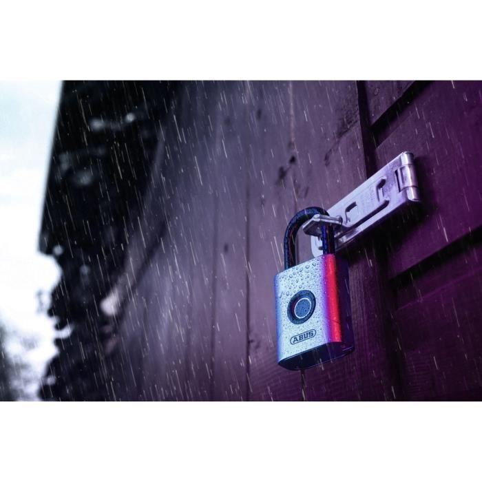 Cadenas - ABUS - 57/45 Touch - Ouverture biométrique - Résistant aux intempéries - Capteur 360°
