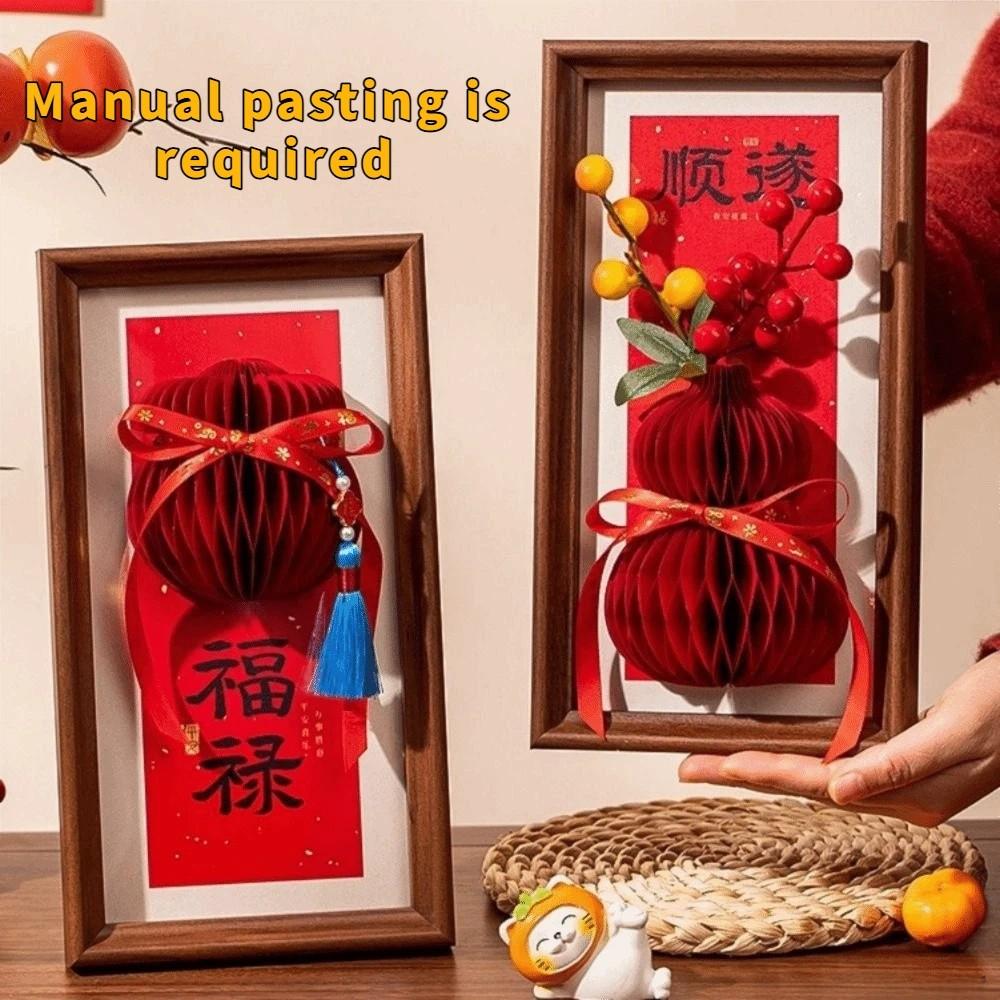 Blessing New Year Decorative Painting Honeycomb Calligraphy Painting Ornament  Living