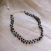 Lanț de claviculă scurtă neagră de gamă înaltă Bijuterii feminine Coliere cu margele Accesorii Cadou