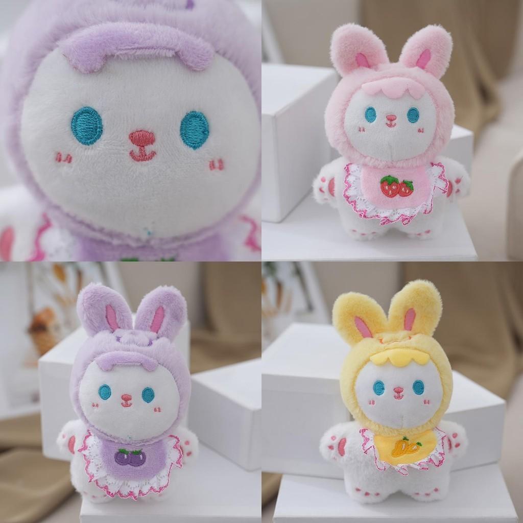 Adorable Bunny Plush Doll Keychain Soft Stuffed Animal Bag Charm Cute Toy