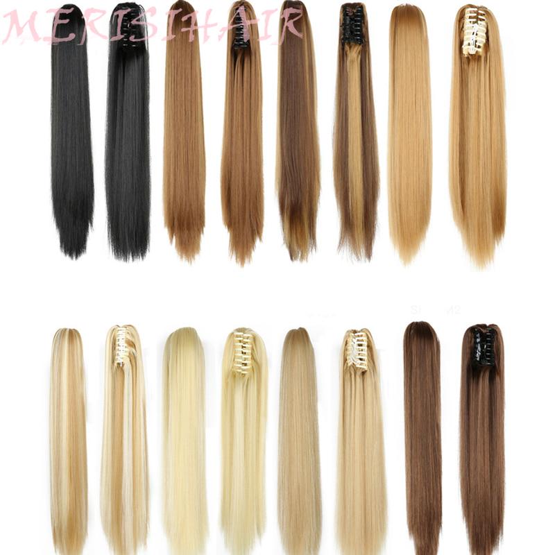 

MERISIHAIR Синтетический коготь на конский хвост наращивание волос поддельные хвост волос для женщин черный коричневый хвост волос наращивания волос