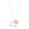 TIFFANY &CO. Elsa Peretti® 18K Double Heart Necklace Women's 60991588-Rose Gold F
