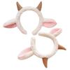 [OATIPHO] 2-Piece Claw Headband, Goat Horn Headband, Sheep Ear Cosplay Prop, Plush Sheep Headband, Party Sheep Ear Hair Decoration, Role-Playing