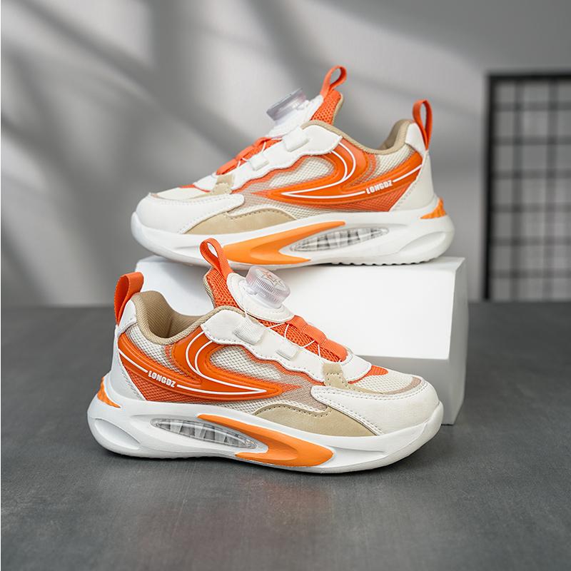 

Детская мода дышащая повседневная обувь для детей, бег, спорт, студенты, девушки, трендовые удобные кроссовки для спортзала 29 белый/оранжевый