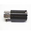 4Pcs Universal Glossy Black 100% Real Carbon Fiber Car Exhaust End Tips for BMW 2.5'' in, 3.2'' out With Logo