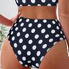 Patchwork Polka Dot Printed Bathing Suit Women Irregular High Waist Bikini Set Summer 2026 New Fashion Beach Swimwear Two Piece