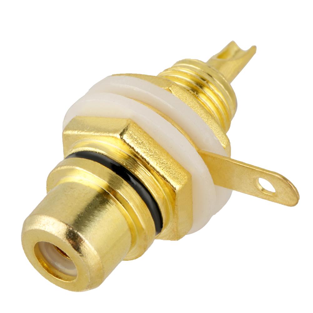 10pcs Gold Plated RCA Jack Terminal Female Socket HIFI Audio Connector (Black)