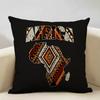Map of Africa Geometrics Sofa Decorative Pillow Case African Pattern Cushion Cover LinenThrow Pillowcase