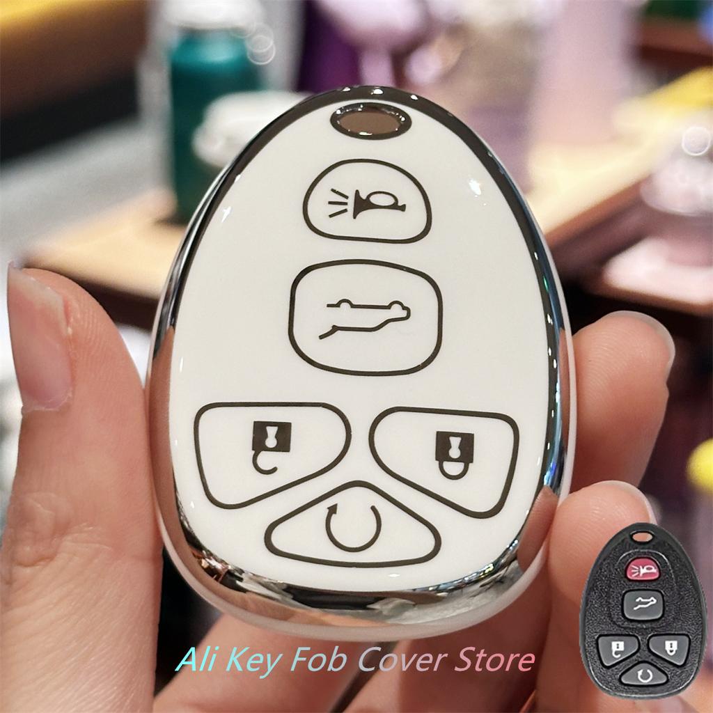 Key Fob Cover with Keyring Car Keychain for Chevy Malibu 2004-2012 Cobalt Pontiac G5 G6 Grand Prix Buick Lacrosse Saturn Aura Sk