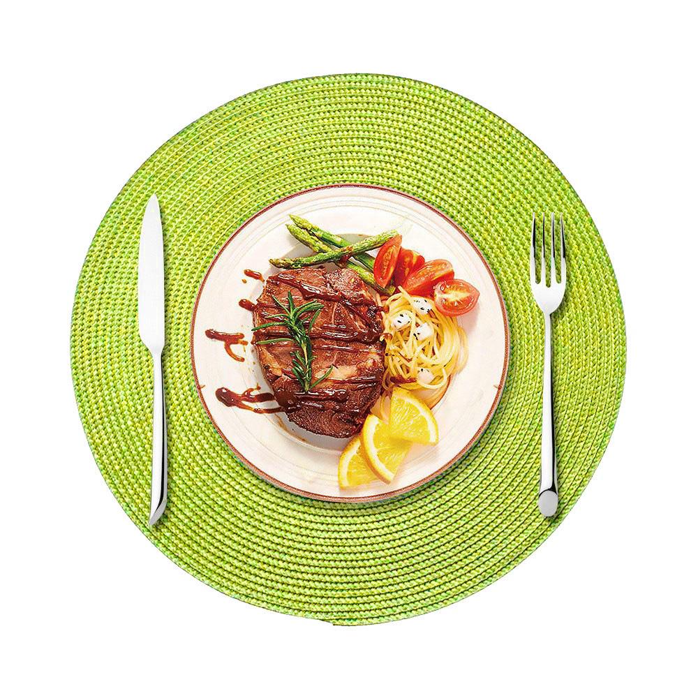 Round Woven Placemat Set - 38cm Heat Resistant & Eco-Friendly Coasters for Home