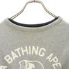 A BATHING APE Long sleeve reversible sweatshirt trainer gray Men's Used