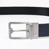 Emporio Armani Belt, 3.5cm Wide, Eagle Embossed, Compatible with the Stringa System, Reversible, Men's, Dark Blueblack, Y4S502 Y221E 88017, Leather,
