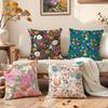 Birds Butterflies & Flowers Cushion Cover Premium Comfort Reversible Pillow Cove -Two In One Design for Any Room & Car Interior