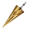 Step Drill Hexagonal Spiral Sharper Titanium Coated Spiral HSS Steel