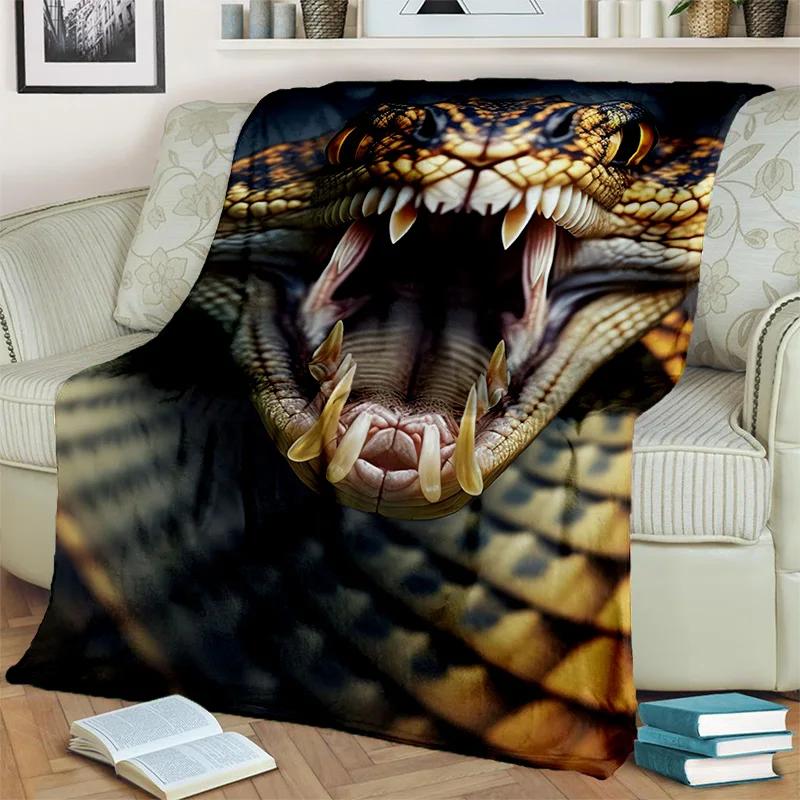 Gothic Snake Serpent Python Viper Blanket,Soft Throw Blanket for Home Bedroom Bed Sofa Picnic Travel Office Cover Blanket Kids